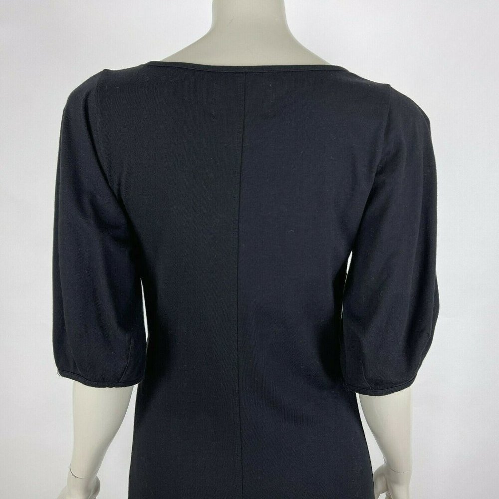 Anthropologie Velvet V-Neck Balloon Sleeve Dress - Picture 4 of 12